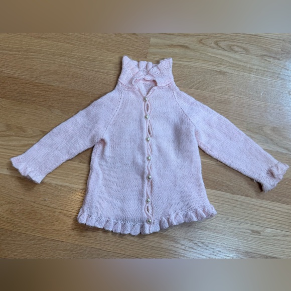 VTG 60s Handmade Crochet Baby Cardigan - Picture 4 of 5
